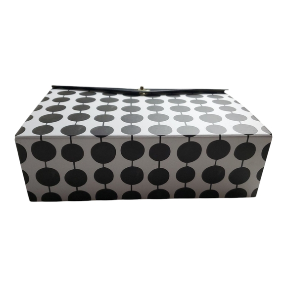 Black and White Polka Dot Briefcase 19 Pocket File Folder - Picture 5 of 5